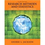 Research Methods and Statistics A Critical Thinking Approach 9780495510017