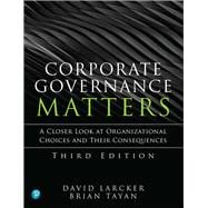 Corporate Governance Matters 9780136660026