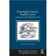 Christopher Smart's English Lyrics 9780367880217