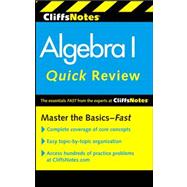 CliffsNotes Algebra I Quick Review 9780470880289
