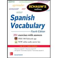Schaum's Outline of Spanish Vocabulary 9780071830294