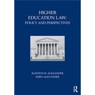 Higher Education Law: Policy and Perspectives 9780415800303