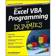 Excel Vba Programming for Dummies 9781118490372