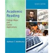 Academic Reading College Major and Career Applications (with MyReadingLab Pearson eText Student Access Code Card) 9780205770397