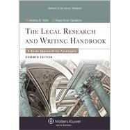 Legal Research and Writing Handbook A Basic Approach for Paralegals 9781454840817