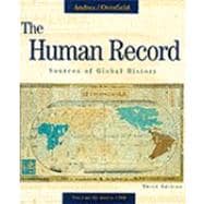 the Human Record, Volume 2, Third Edition 9780395870884
