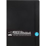 Monsieur Notebook Black Leather Plain Large 9781781431009