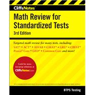 Cliffsnotes Math Review for Standardized Tests 9780544631021