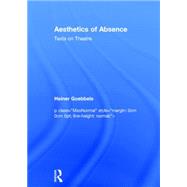 Aesthetics of Absence: Texts on Theatre 9780415831031