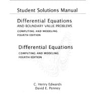 Student Solutions Manual for Differential Equations and Boundary Value Problems Computing and Modeling 9780131561106