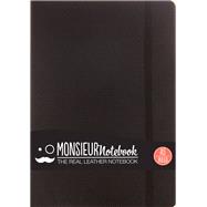 Monsieur Notebook Black Leather Ruled Medium 9781781431115