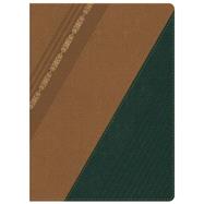 RVR 1960 Biblia de Estudio Holman, castaño/verde bosque con filigrana símil piel 9781433691119