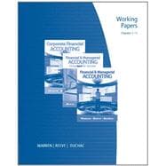 Working Papers, Chapters 1-15 for Warren/Reeve/Duchac's Corporate Financial Accounting, 11th and Financial and Managerial Accounting, 11th 9780538481229