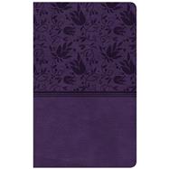CSB Compact Ultrathin Bible, Purple LeatherTouch, Indexed 9781433651366