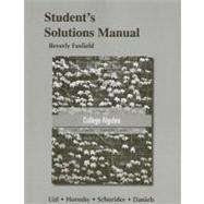 Student's Solutions Manual for College Algebra 9780321791382