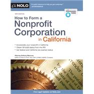 How to Form a Nonprofit Corporation in California 9781413321388