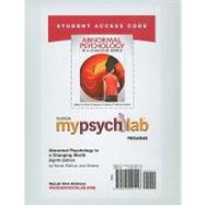 NEW MyPsychLab Student Access Code Card for Abnormal Psychology (standalone) 9780205091416