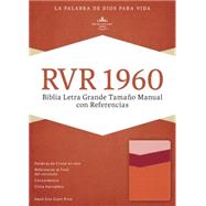 RVR 1960 Biblia Letra Grande Tamaño Manual con Referencias, mango/fresa/durazno claro símil piel 9781433691423