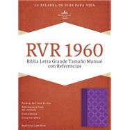 RVR 1960 Biblia Letra Grande Tamaño Manual con Referencias, violeta con plateado símil piel 9781433691447