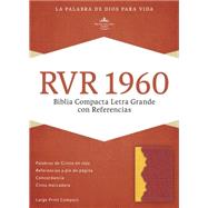 RVR 1960 Biblia Compacta Letra Grande con Referencias, ámbar/rojo ladrillo símil piel 9781433691478