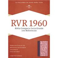 RVR 1960 Biblia Compacta Letra Grande con Referencias, borravino/rosado símil piel 9781433691508