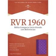 RVR 1960 Biblia Compacta Letra Grande con Referencias, violeta con plateado símil piel 9781433691515