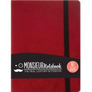 Monsieur Notebook Red Leather Ruled Small 9781781431535