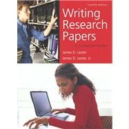 Writing Research Papers Value Package (includes MyCompLab NEW Student Access ) 9780205671625