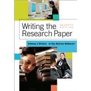 Writing the Research Paper A Handbook 9781413011715