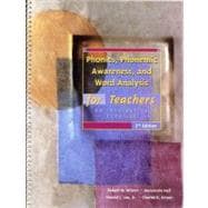 Phonics, Phonemic Awareness, and Word Analysis for Teachers 9780130181718