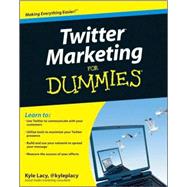 Twitter Marketing For Dummies<sup>®</sup> 9780470561720