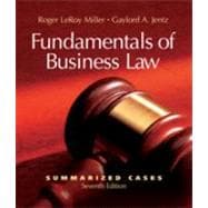 Fundamentals of Business Law : Summarized Cases 9780324381726