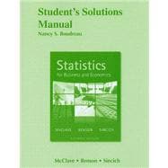 Student's Solutions Manual for Statistics for Business and Economics 9780321641755