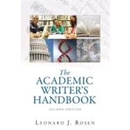 Academic Writer's Handbook, The (with MyCompLab NEW with Pearson eText Student Access Code Card) 9780205661787