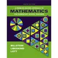 Problem Solving Approach to Mathematics for Elementary School Teachers, A 9780321331793
