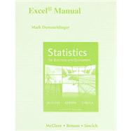 Excel Manual for Statistics for Business and Economics 9780321641809