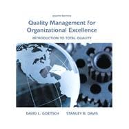 Quality Management for Organizational Excellence Introduction to Total Quality 9780133791853