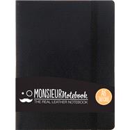 Monsieur Notebook Black Leather Dot Grid Notebook Small 9781781432020
