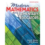 Modern Mathematics For Elementary Educators 9780757562044