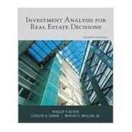 Investment Analysis for Real Estate Decisions 8E 9781427742056