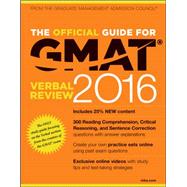 The Official Guide for Gmat Verbal Review 2016 with Online Question Bank and Exclusive Video + Website 9781119042549