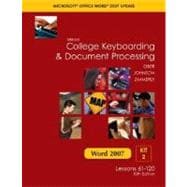 Gregg College Keyboarding and Document Processing Microsoft Office Word 2007 Update : Kit 2: Lessons 61-120 9780077212551