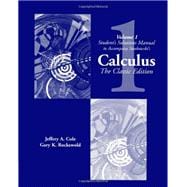 Student Solutions Manual, Vol. 1 for Swokowski's Calculus The Classic Edition 9780534382735