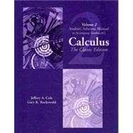 Student Solutions Manual, Vol. 2 for Swokowski's Calculus 9780534382810