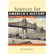 Sources for America's History, Volume 2: Since 1865 9781319072919