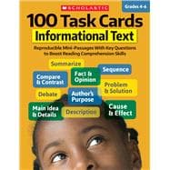 100 Task Cards: Informational Text Reproducible Mini-