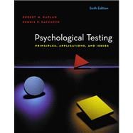 Psychological Testing Principles, Applications, and Issues 9780534633066