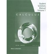 Student Solutions Manual, Volume 1 ( Chapters P-11) for Larson/Edwards' Calculus, 9th 9780547213095