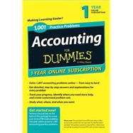 1,001 Accounting Practice Problems for Dummies 1-year Subscription Access Code Card 9781118853108