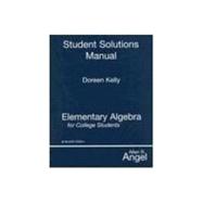 Student Solutions Manual for Elementary Algebra for College Students 9780321653130